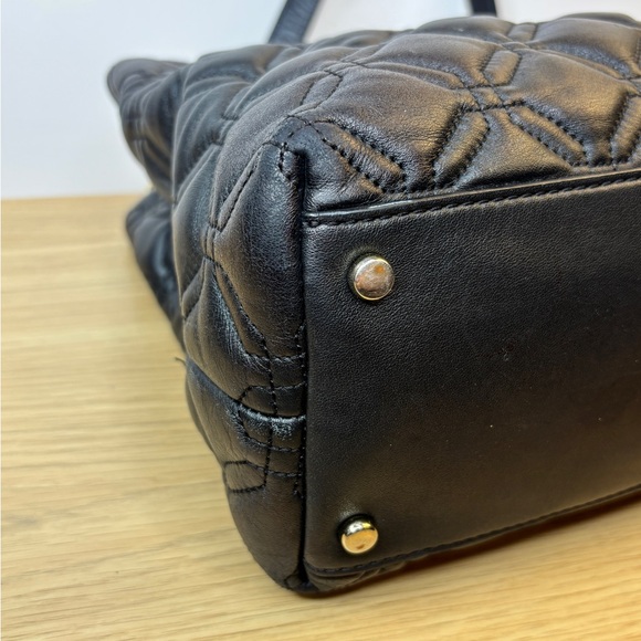 Kate Spade Astor Court “Elena” Black Quilted Leather Handbag Like New!!